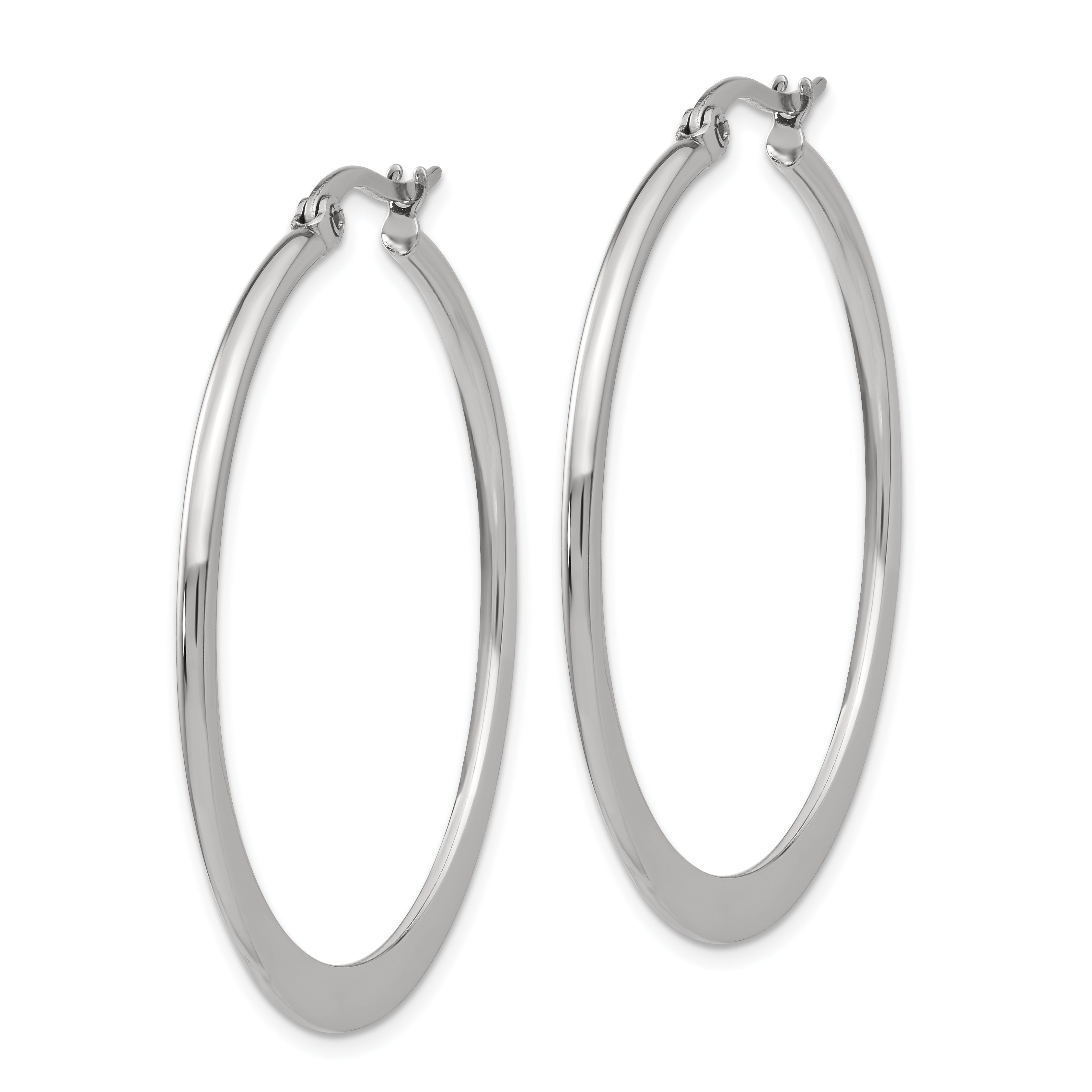 Sophia Jewelers Stainless Steel 40mm Polished Hoop Earrings Gift Ready