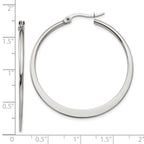 Sophia Jewelers Stainless Steel 40mm Polished Hoop Earrings Gift Ready