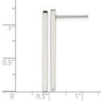 Chisel Stainless Steel Polished Bar Post Earrings