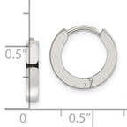 Polished Hinged Hoop Earrings in Stainless Steel