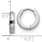 Chisel Stainless Steel Polished 3mm Hinged Hoop Earrings