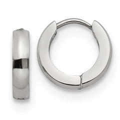 Chisel Stainless Steel Polished 3mm Hinged Hoop Earrings