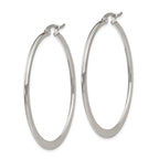 Polished Hoop Earrings in Stainless Steel, 43mm