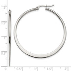 Polished Hoop Earrings in Stainless Steel, 43mm