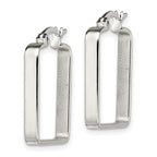 Polished Square Hoop Earrings in Stainless Steel, 20mm