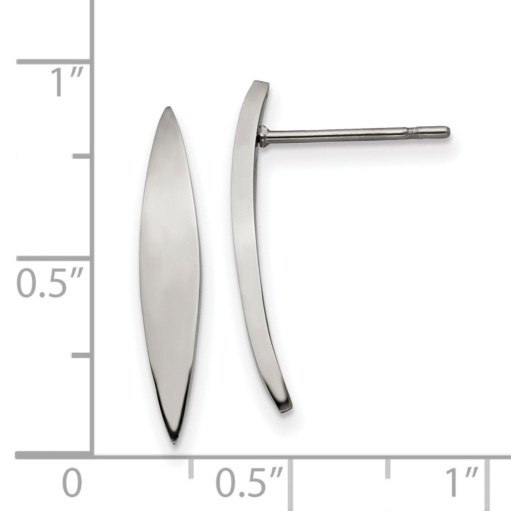 Stainless Steel Polished Post Earrings