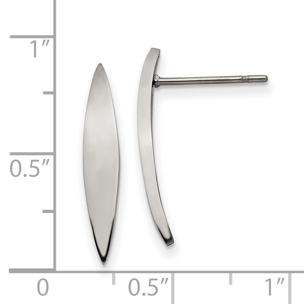 Stainless Steel Polished Post Earrings