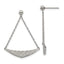 Stainless Steel Polished Post Dangle Earrings