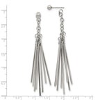 Chisel Stainless Steel Polished Multi Bar Front and Back Post Dangle Earrings