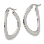 Chisel Stainless Steel Polished Curved Hoop Earrings