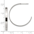 Sophia Jewelers Polished Stainless Steel Women's Hoop Earrings Gift Ready
