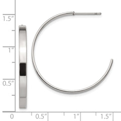 Sophia Jewelers Polished Stainless Steel Women's Hoop Earrings Gift Ready