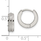 Laser-Cut Hinged Hoop Earrings in Stainless Steel
