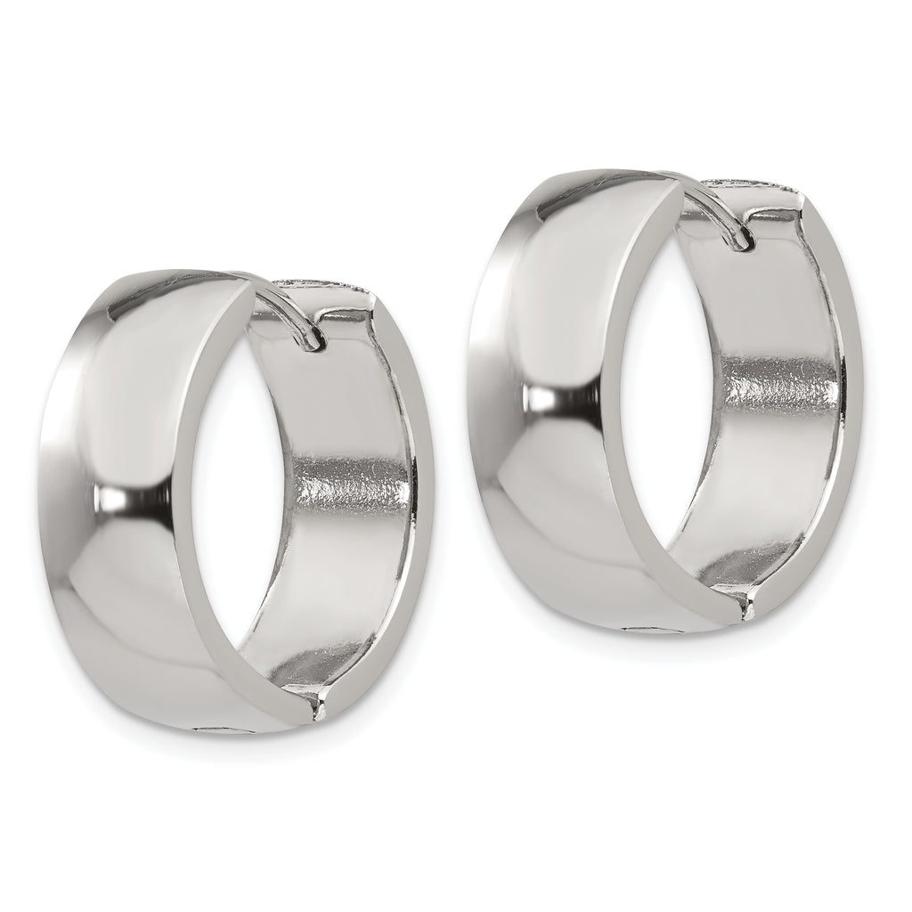 Chisel Stainless Steel Polished 6mm Hinged Hoop Earrings