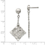 Polished Post Dangle Earrings in Stainless Steel