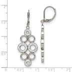 Chisel Stainless Steel Polished with Preciosa Crystal Circles Dangle Leverback Earrings