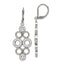 Chisel Stainless Steel Polished with Preciosa Crystal Circles Dangle Leverback Earrings