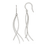 Chisel Stainless Steel Polished and Textured Dangle Shepherd Hook Earrings