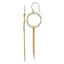 Stainless Steel Polished and Textured Yellow IP Shepherd Hook Earrings