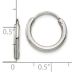 Chisel Stainless Steel Polished 2mm Endless Hoop Earrings