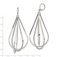 Chisel Stainless Steel Polished Geometric Dangle Leverback Earrings