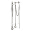 Chisel Stainless Steel Polished Multi Chain Front and Back Post Dangle Earrings