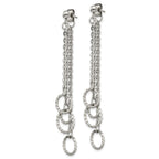 Multi-Circle Front-Back Dangle Earrings in Stainless Steel