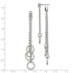 Multi-Circle Front-Back Dangle Earrings in Stainless Steel