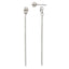 Chisel Stainless Steel Polished Bar Front and Back Post Dangle Earrings