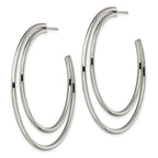 Chisel Stainless Steel Polished Post Hoop Earrings