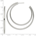 Chisel Stainless Steel Polished Post Hoop Earrings