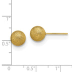 Chisel Stainless Steel Polished Laser cut Yellow IP-plated 8mm Ball Post Earrings