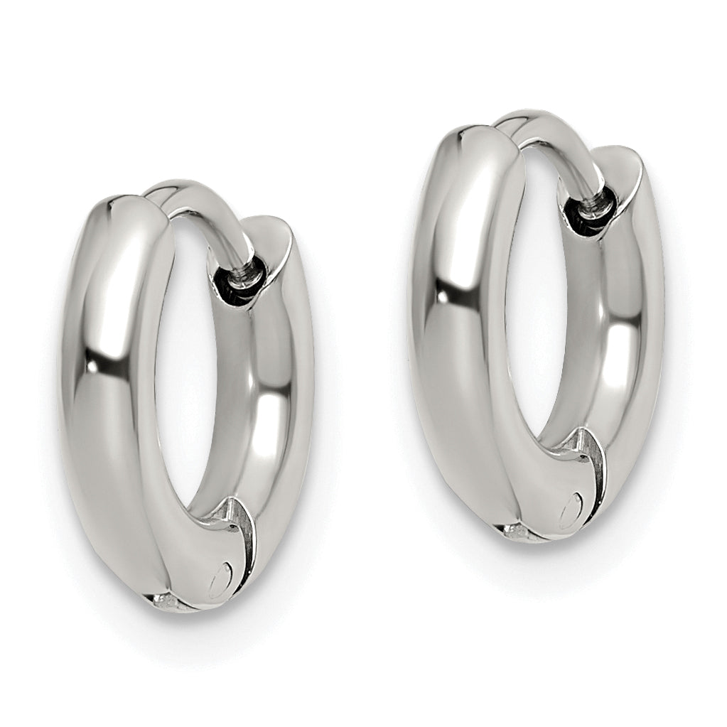 Chisel Stainless Steel Polished 2.5mm Hinged Hoop Earrings