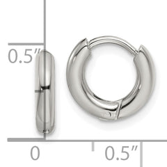 Chisel Stainless Steel Polished 2.5mm Hinged Hoop Earrings