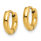 Chisel Stainless Steel Polished Yellow IP-plated 2.5mm Hinged Hoop Earrings