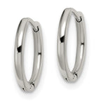 Polished Hinged Hoop Earrings in Stainless Steel
