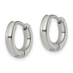 Chisel Stainless Steel Polished 3mm Hinged Hoop Earrings