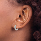 Chisel Stainless Steel Polished 3mm Hinged Hoop Earrings