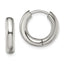 Chisel Stainless Steel Polished 3.5mm Hinged Hoop Earrings