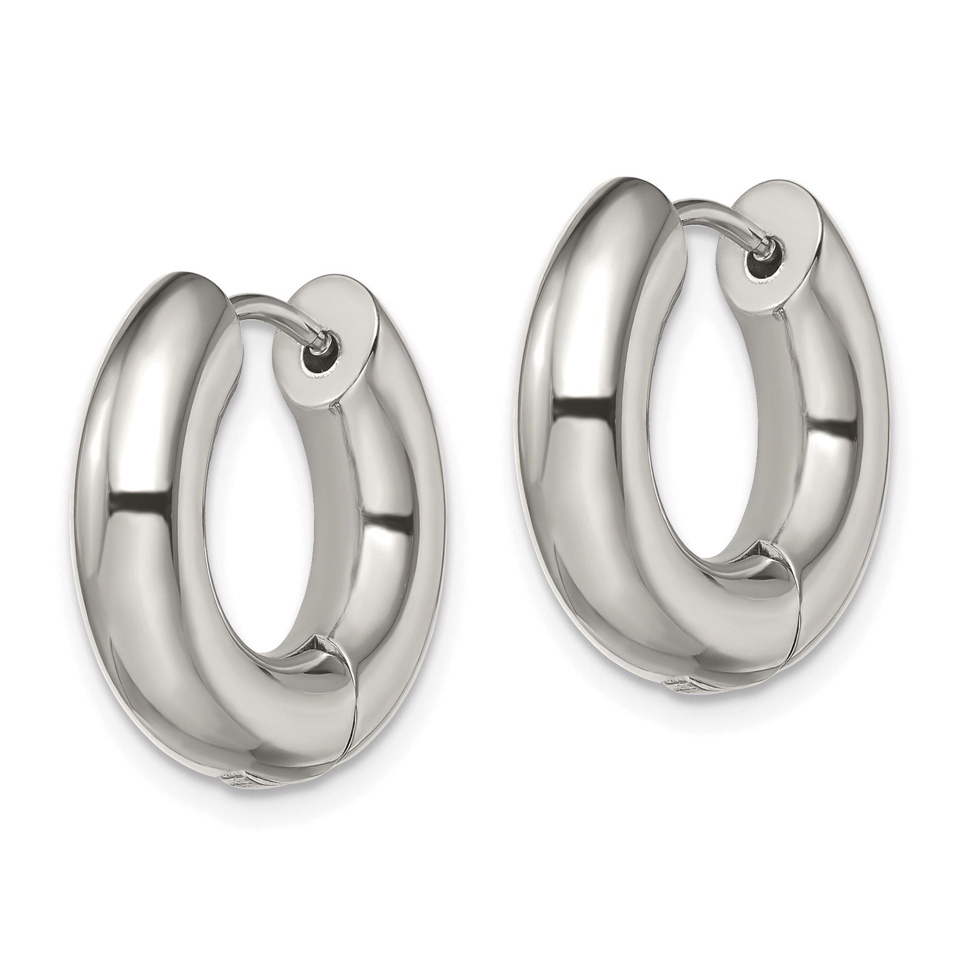 Chisel Stainless Steel Polished 5mm Hinged Hoop Earrings