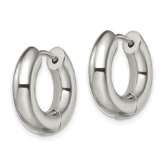 Chisel Stainless Steel Polished 5mm Hinged Hoop Earrings