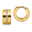 Chisel Stainless Steel Polished Yellow IP-plated with Preciosa Crystal Hinged Hoop Earrings