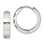 Chisel Stainless Steel Polished with Shell Pearl 5mm Hinged Hoop Earrings