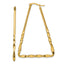 Chisel Stainless Steel Polished Yellow IP-plated Triangular Hoop Earrings