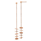 Chisel Stainless Steel Polished Rose IP-plated Post Dangle Earrings