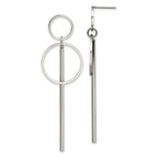 Chisel Stainless Steel Polished Post Dangle Earrings