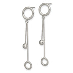 Chisel Stainless Steel Polished Post Dangle Earrings