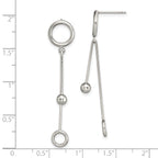 Chisel Stainless Steel Polished Post Dangle Earrings