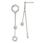 Chisel Stainless Steel Polished Post Dangle Earrings