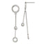 Chisel Stainless Steel Polished Post Dangle Earrings